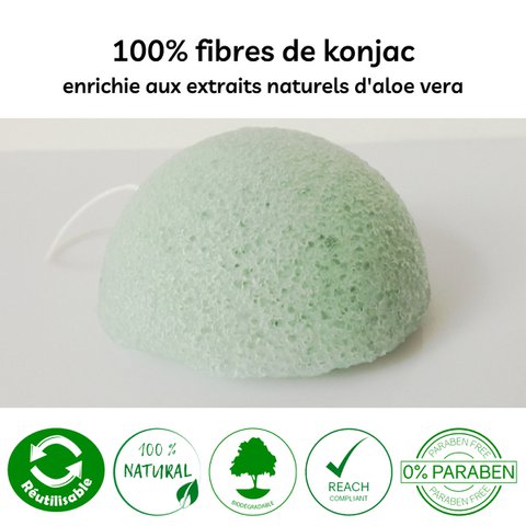 Natural Konjac Schwamm für das Aloe Vera -Gesicht