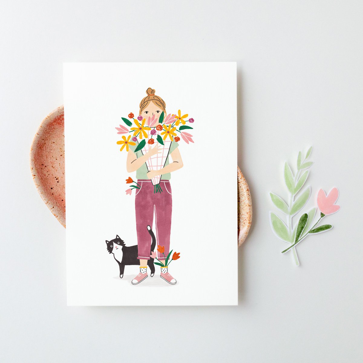 Postcard | Flower girl