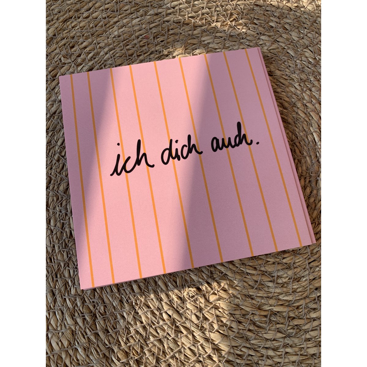 Postkarte „ ich dich auch  " 