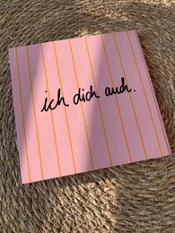 Postkarte „ ich dich auch  " 