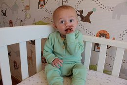 Groene geribbelde romper