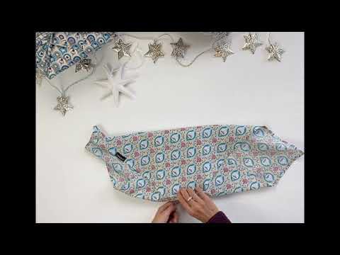 Furoshiki 3 størrelses bundt - enkeltsidet - teal - Fabrap