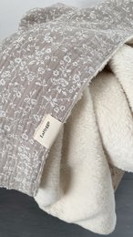 Baby Bio Plüsch Decke Beige