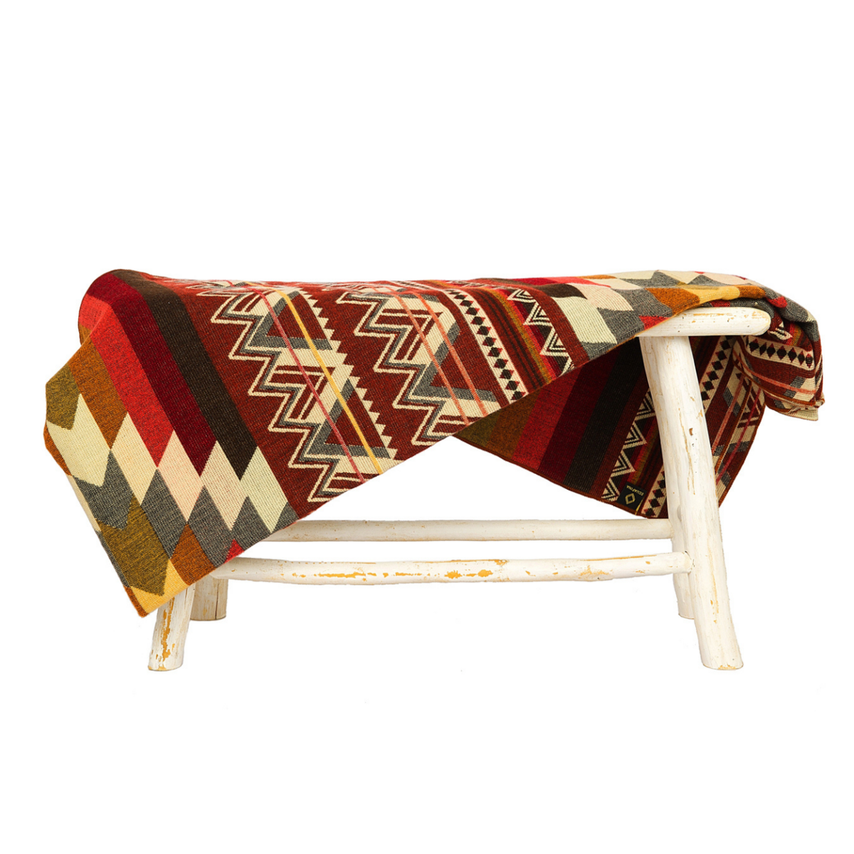 Coperta di alpaca ecuadoriana | coperta nativa | Arancia Antisana