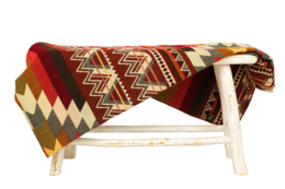 Ecuadoriansk alpaca tæppe | indfødt tæppe | Antisana Orange