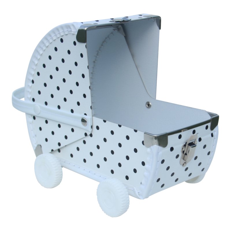 Spielbox Puppenwagen Weiß OK 7235