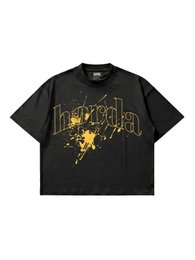 T-shirt Nera Boxy Fit 200gsm "Per Certi Versi" Back Print | Horda® Lemon Skull