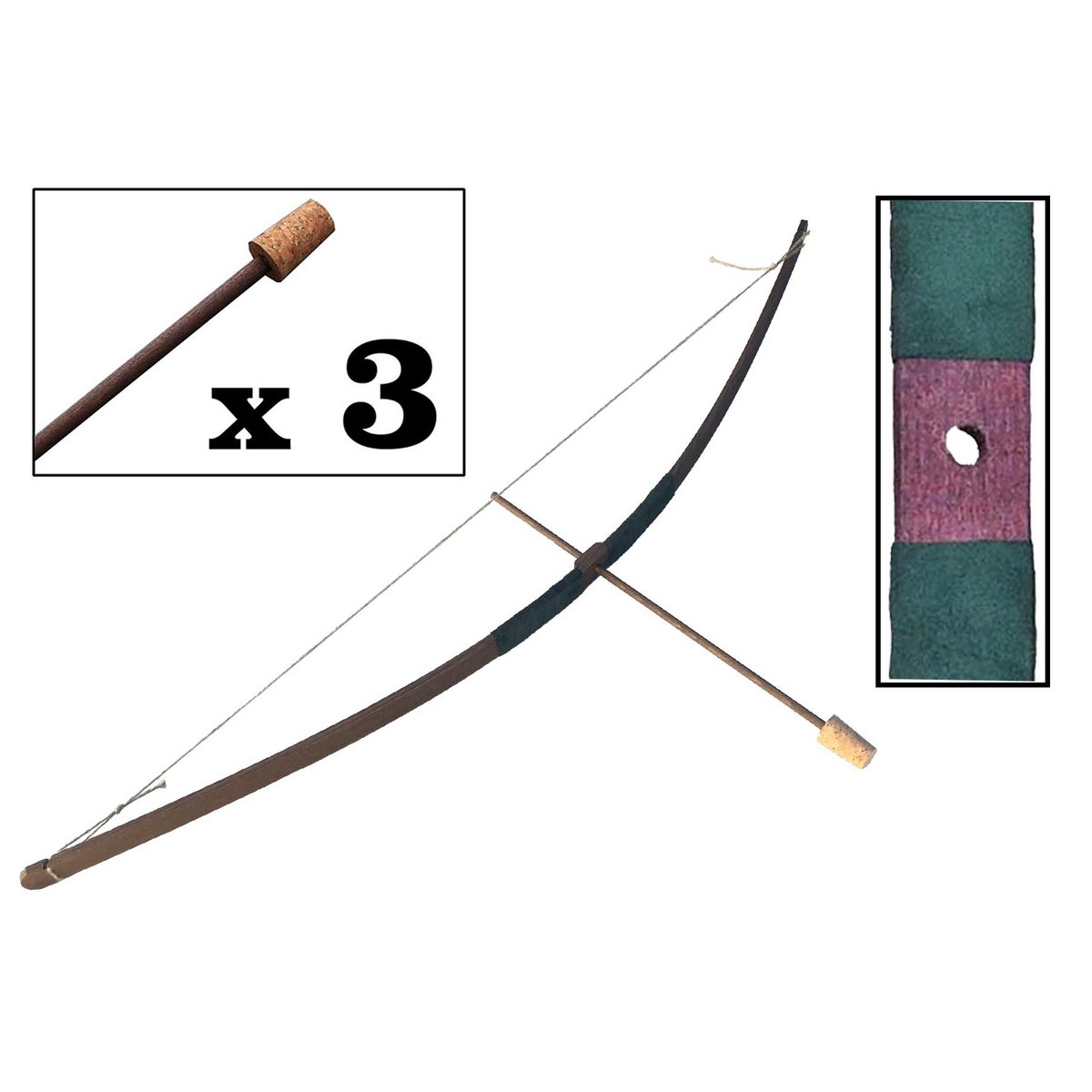 BOW RUSTIK + 3 ARROWS - ST454F
