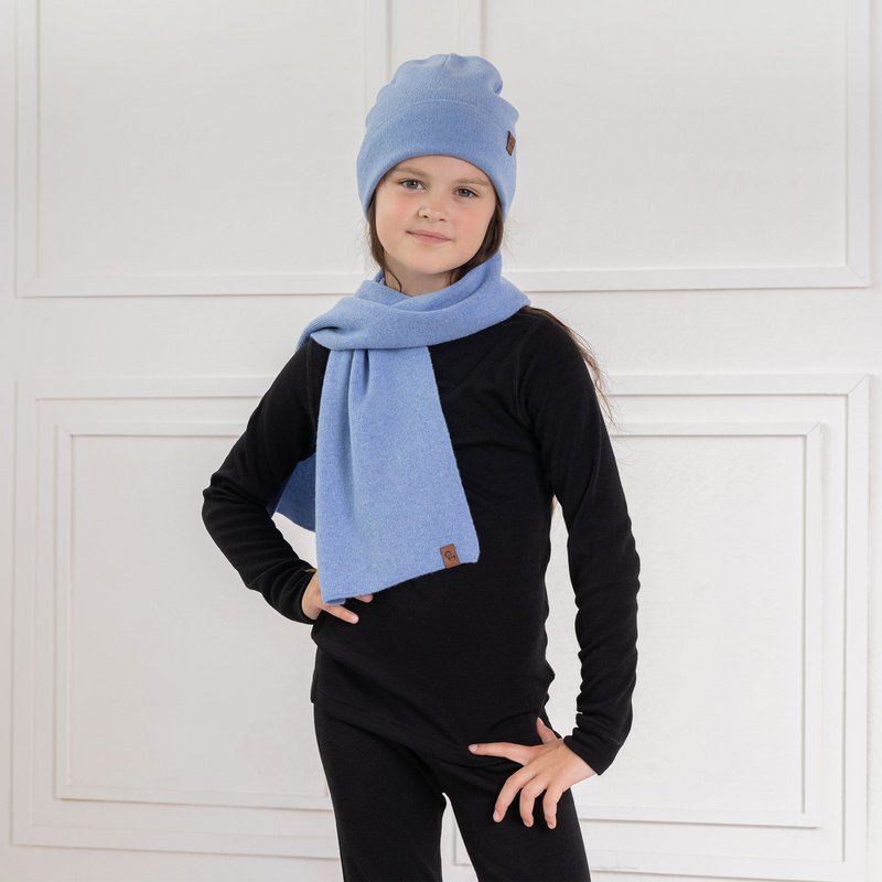 2-teiliges Set aus Strickmütze und Schal für Kinder