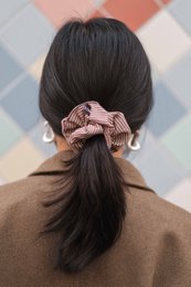 Chouchou Bernie - Houndstooth (khaki og bordeaux)