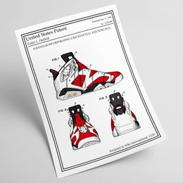 Póster de patente de color Nike Air Jordan