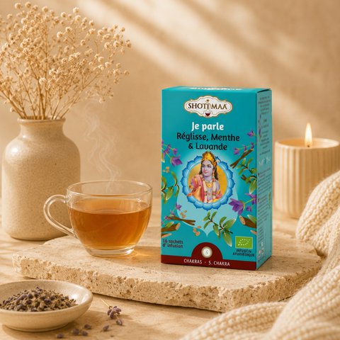 Bio-Kräutertee von Je Parle – Ideal für den Morgen – Natürliche Energie für Ausgeglichenheit und Wohlbefinden – Moment der Entspannung und Stabilität – Lakritze, Minze und Lavendel