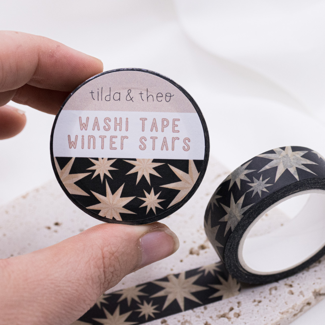 Taśma Washi Gwiazda Świąteczna - Taśma Klejąca Skandi Świąteczna Taśma Washi Poinsecja