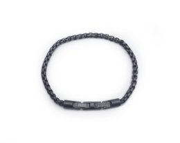 Frank 1967 7FB-0547 Stalen Armband - Heren - Schakel - 19 cm - 4 mm Dik - Vintage Look - Antraciet