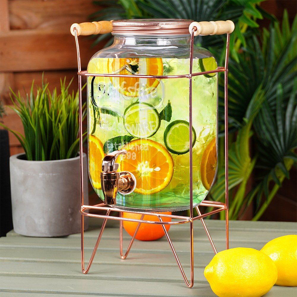Dispenser with Tap and Stand Gold 4.2 l