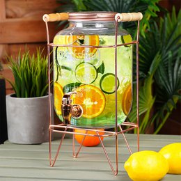 Dispenser with Tap and Stand Gold 4.2 l