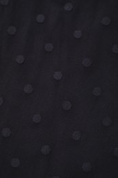 EU STOCK Dorothea Black Polka Dot Mesh Halter Dress