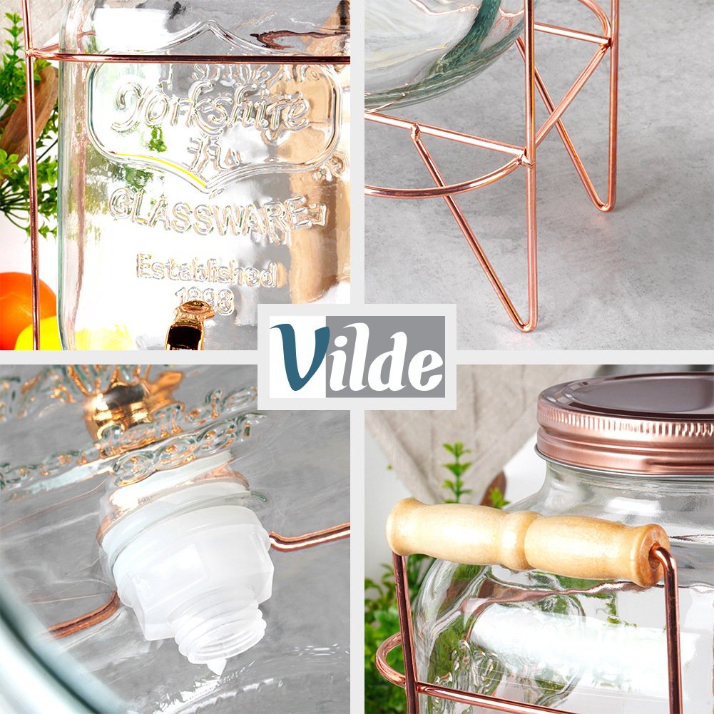 Dispenser with Tap and Stand Gold 4.2 l