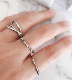 R1067 Rolling Anxiety Fidget Ring Rose Gold Steel Color