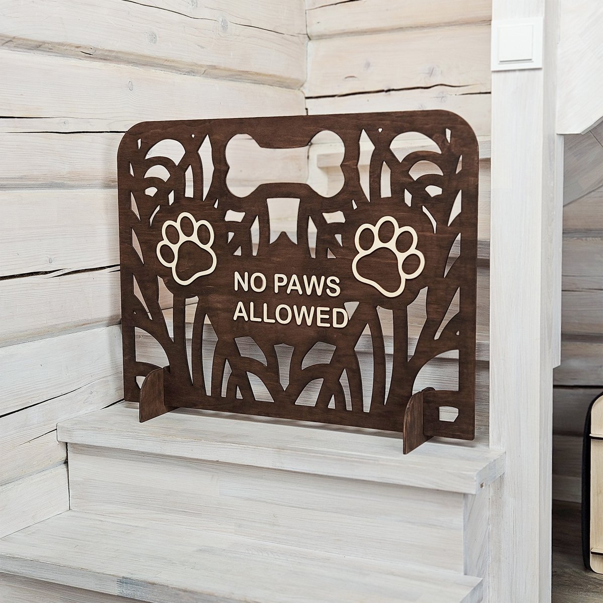Freestanding Wooden Pet Gate, Indoor Barrier for Dogs