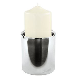 SOBRIO stompkaarshouder RVS zilver diameter 10 cm hoogte 11 cm