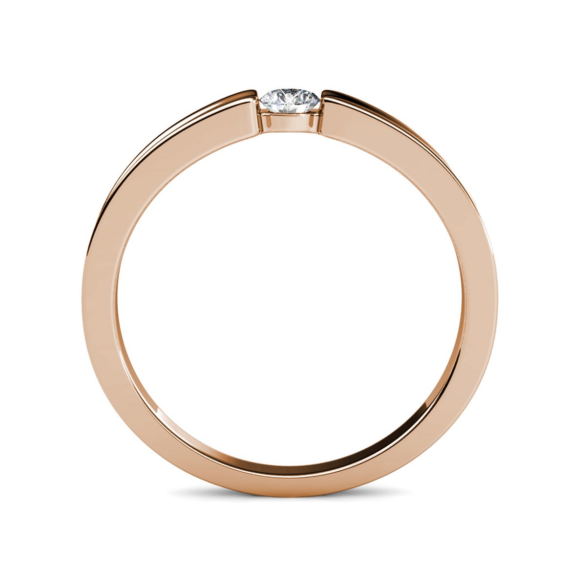 Bague Simplicity - Eller Rosé et Cristal