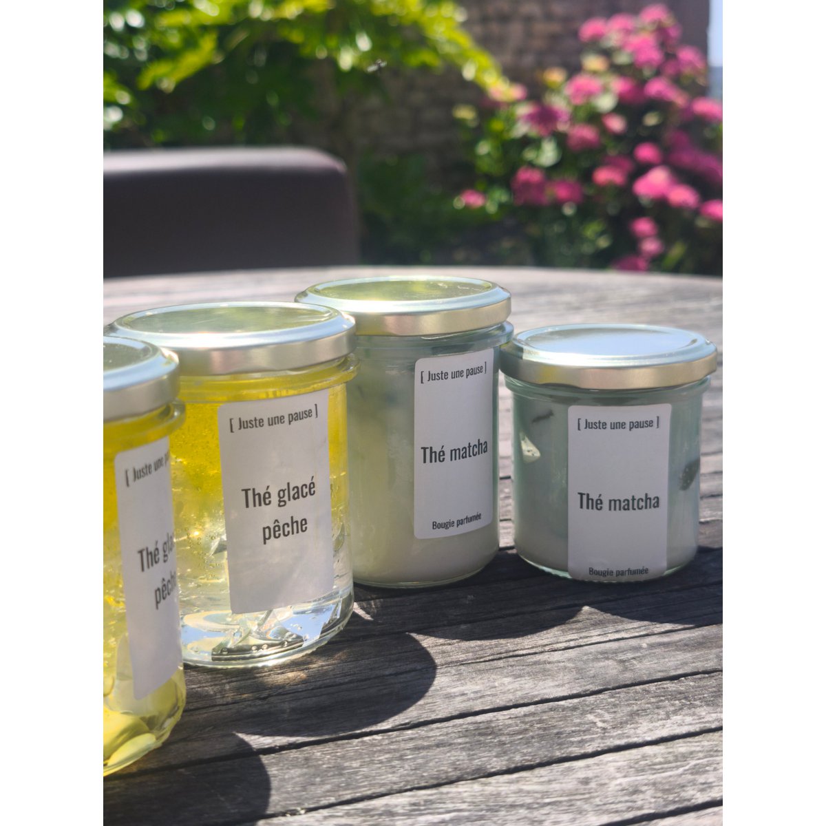 Pistachio and chocolate whipped cream candle