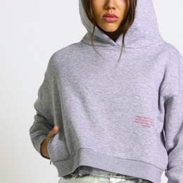 Crop Hoodie "TWENTY YEARS FROM NOW" - Weiss