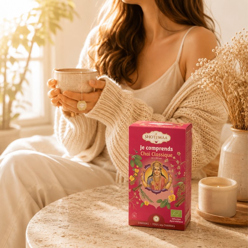 Klassischer Bio-Chai-Kräutertee ohne Koffein – Großzügiger und ausgewogener Aufguss – Moment der Entspannung und Stabilität – Ideal nach den Mahlzeiten