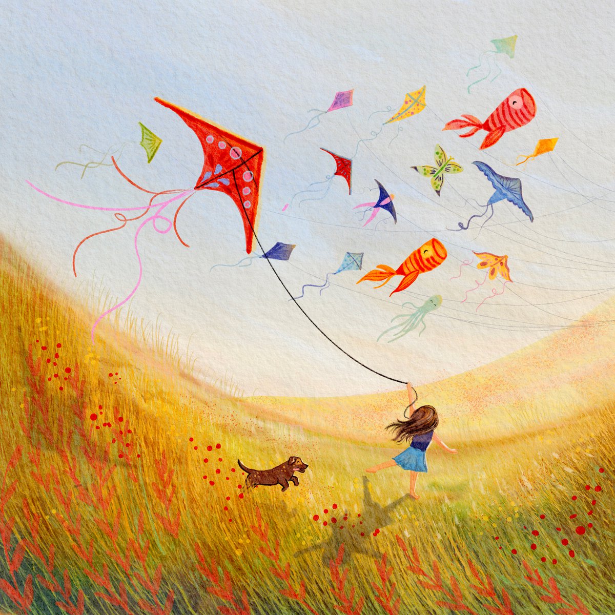 Art Print – Kite Flying