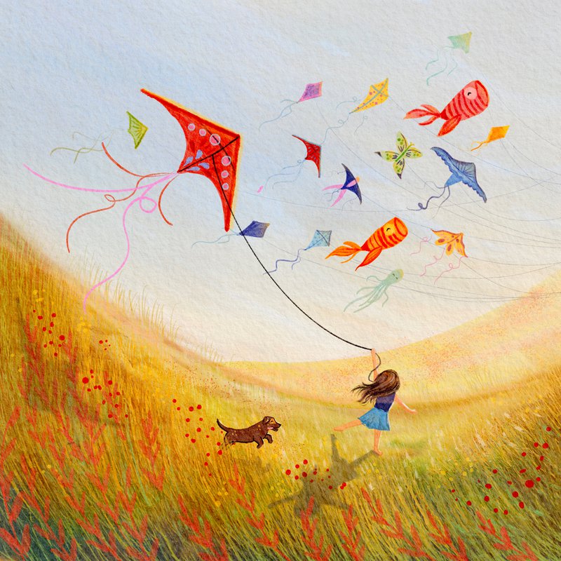 Art Print – Kite Flying