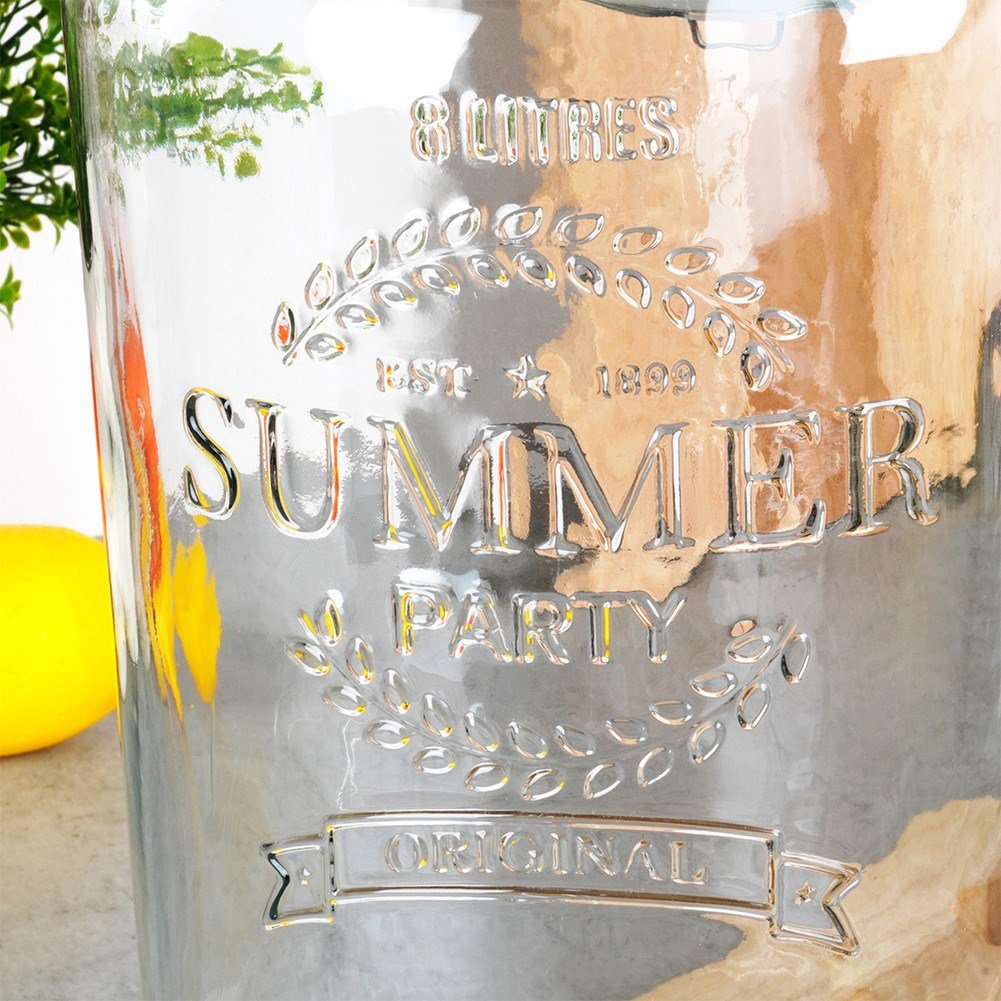 Dispenser with Tap Glass 8 l