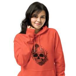 Sweat à capuche raglan biologique unisexe Roses