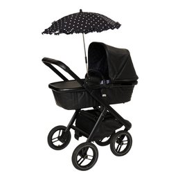 Bellasol - Parasol kinderwagen/buggy universeel - Speciale UV-werende coating - Stippen met ruffle - 1 jaar garantie