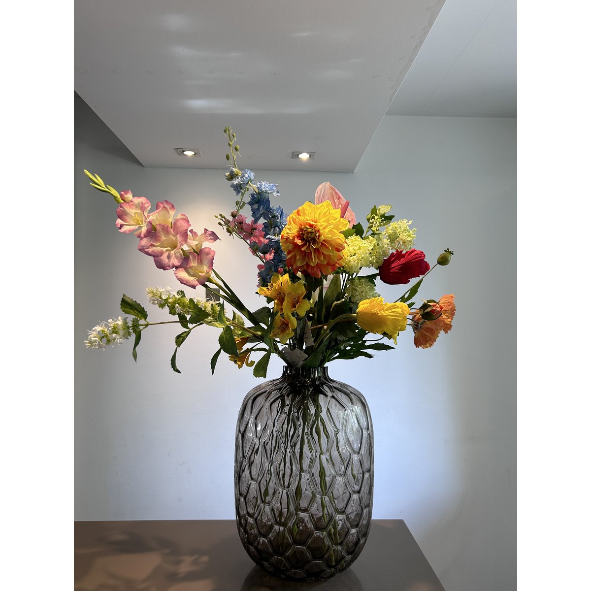 Flores de seda con jarrón: Tamaño YF-1844: 11*44 Alto
