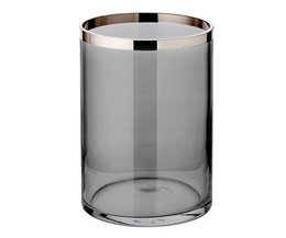 Zeus lantern with platinum edge, dark glass