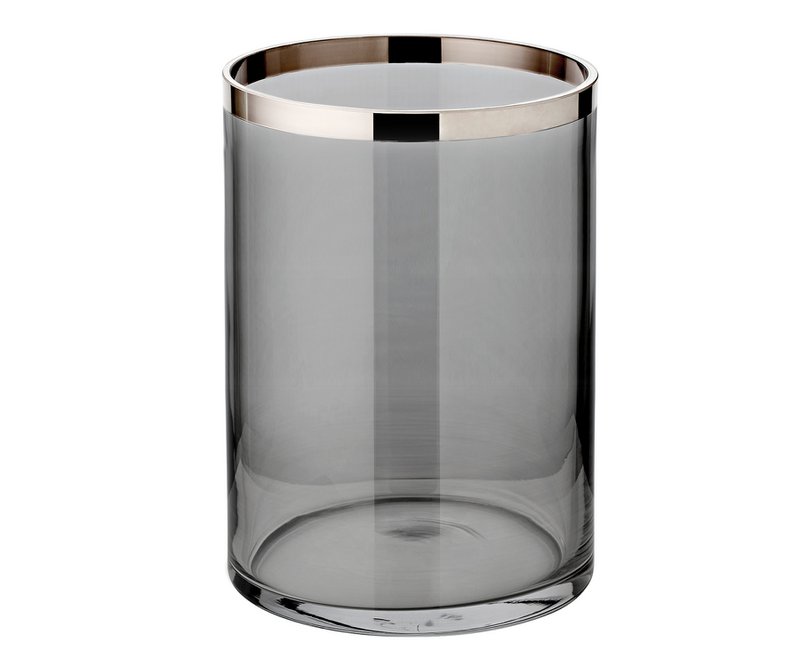 Zeus lantern with platinum edge, dark glass