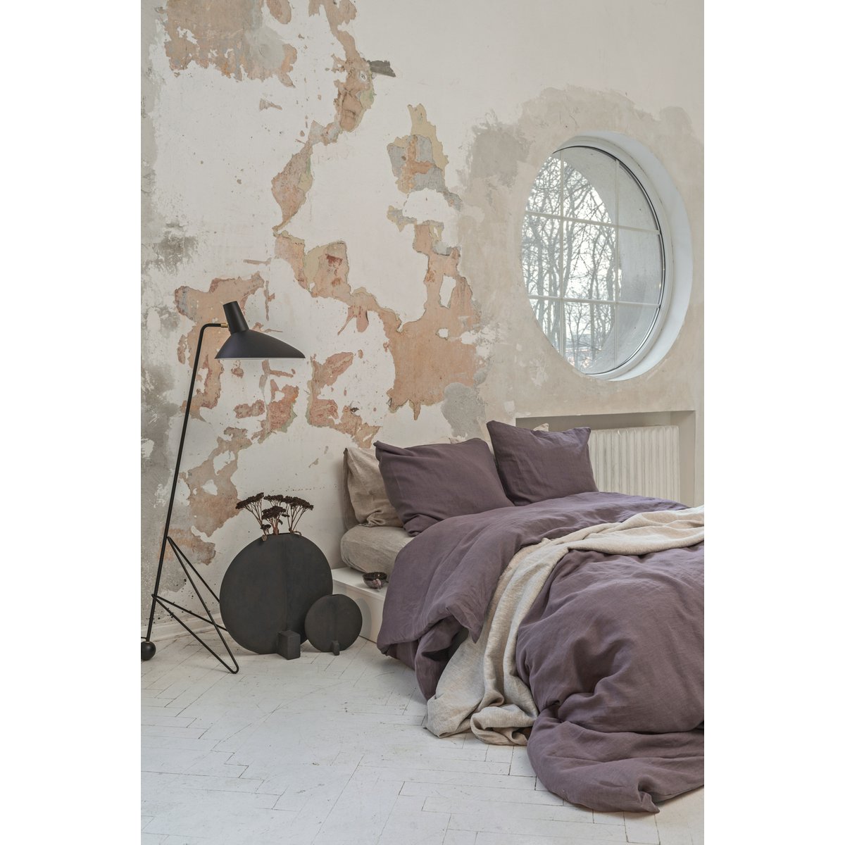 Linen bedding set / Plum