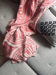 CALMA muslin blanket - coral - 2.20 x 2.30 m