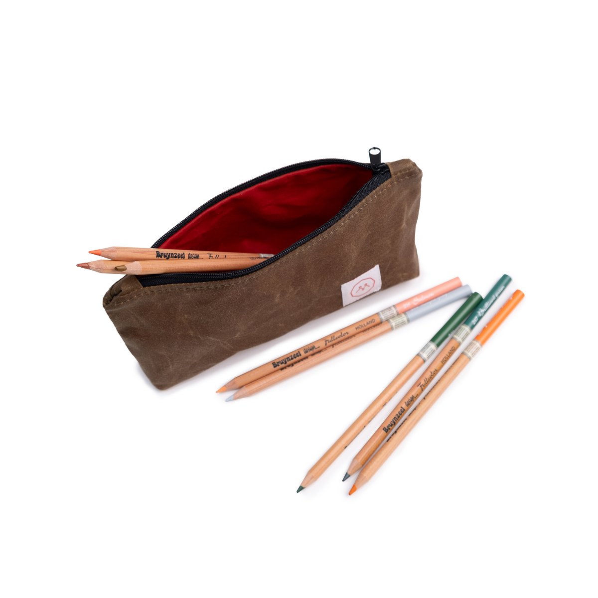 Case de lápiz de lona encerado, soporte para hombres para hombres, tienda de arte