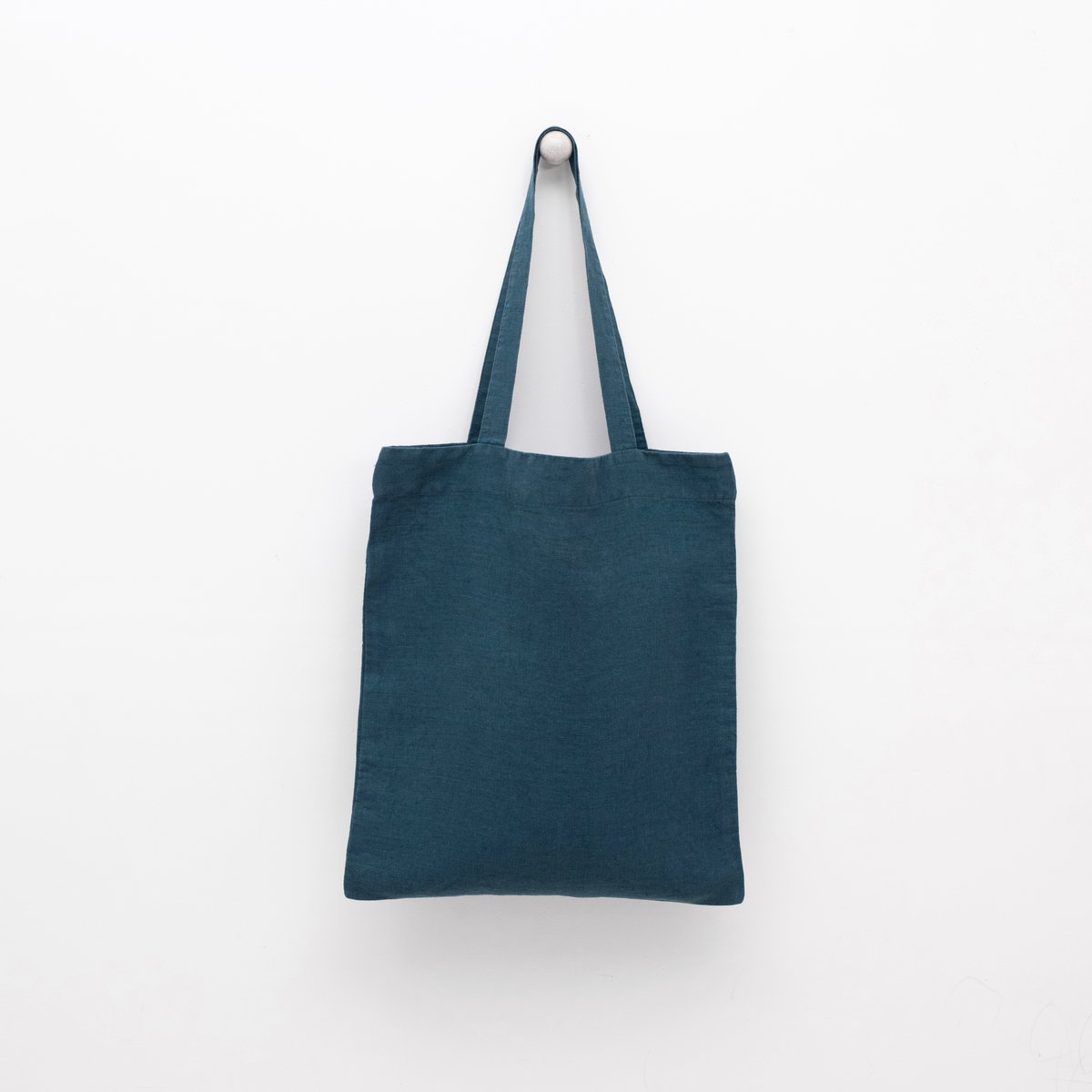 Deep Water Linen Tote Bag