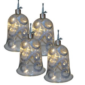 4 Set LED decorative with light chain "Bell"