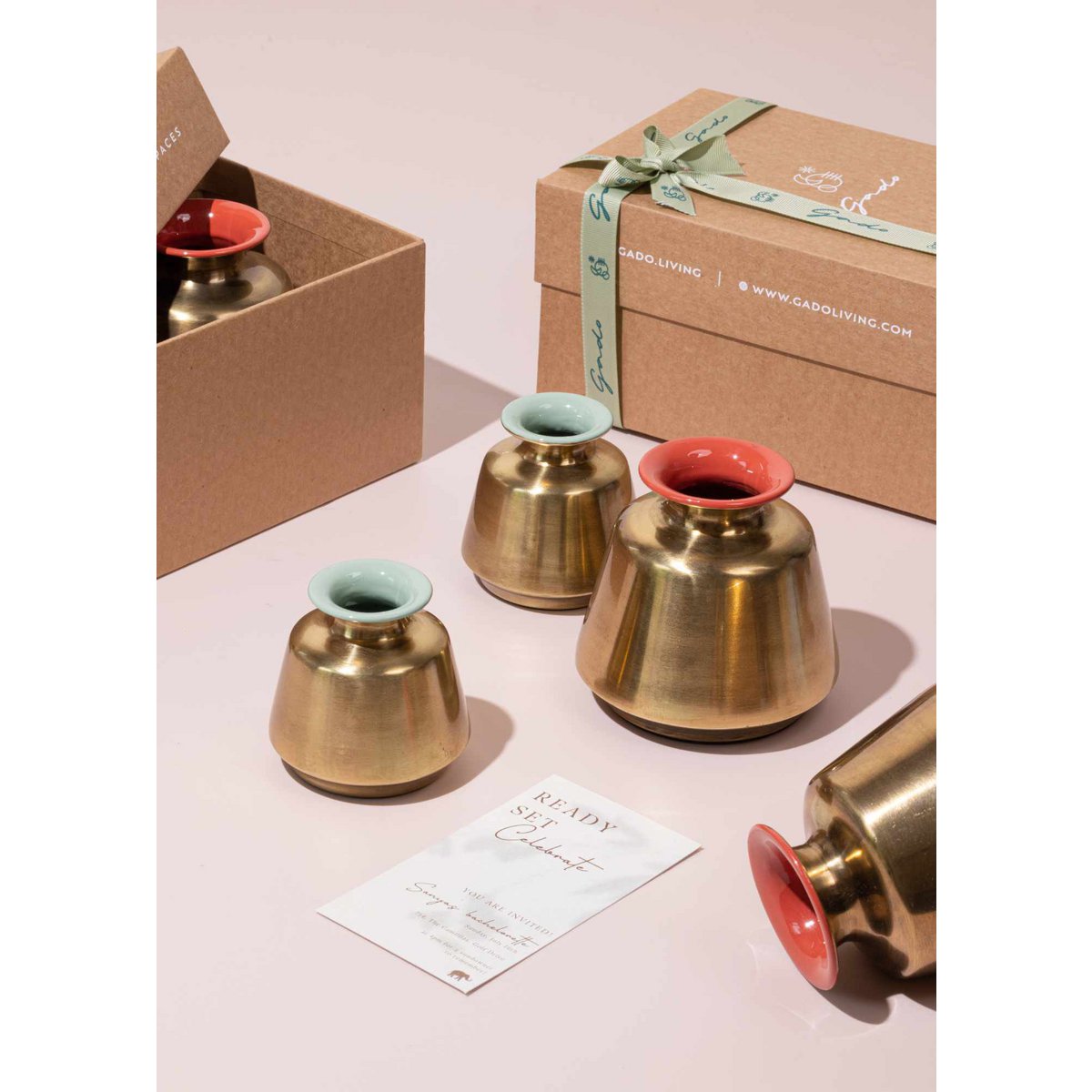 Decoratieve pot | Emaille potten handgemaakt lichtgewicht | Set van 2