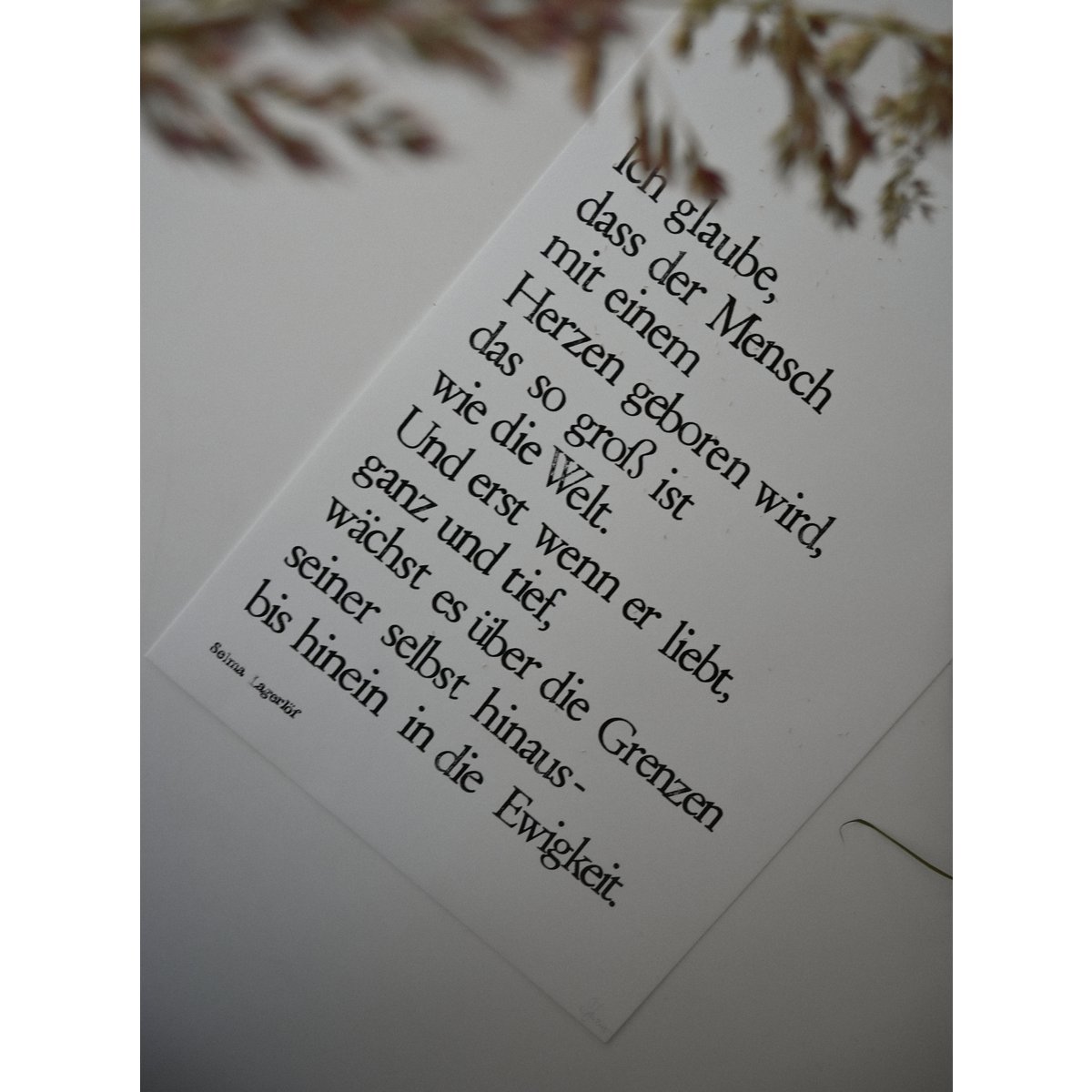 Kunstprint "Mensch With Heart" gestempelde muurschildering