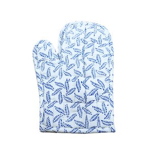 Handschuhe Baumwolle - blaues Blatt - 2 Set von 2