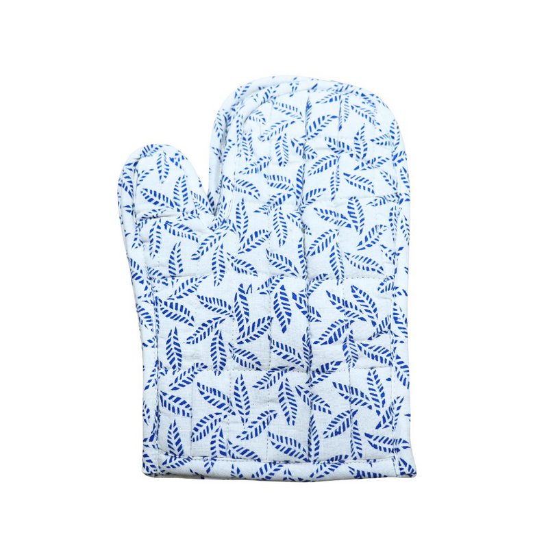 Gloves Cotton – Blue Leaf – Set of 2