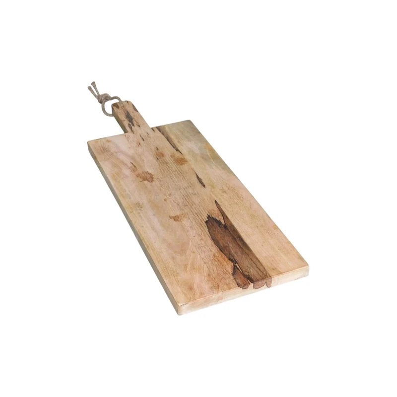 Bandeja de servir/tabla de cortar, grande, tabla de cocina de madera, 78 cm con asa