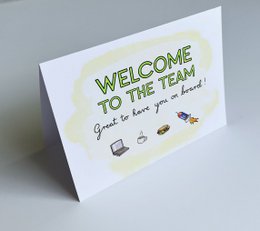 Welcome Card - Willkommen im Team - schön, Sie an Bord zu haben