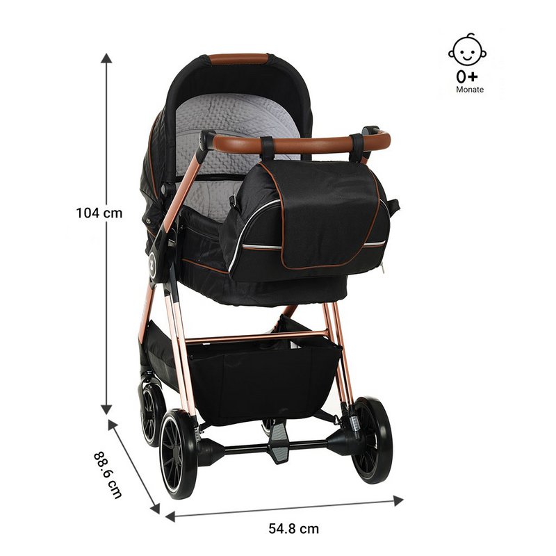 Poussette bébé Barron 3 en 1