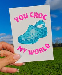 Riso-Druck „Du krokierst meine Welt“.